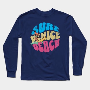 Surf Venice Beach Florida Vintage Surfboard Surfing Long Sleeve T-Shirt